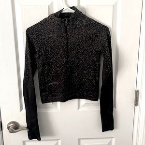 Lululemon Black & White Rest Less Half Zip Top 2
